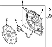 Foto de Cubierta de ventilador de enfriamiento del motor Original para Hyundai Genesis Coupe Marca HYUNDAI Nmero de Parte 253502M100