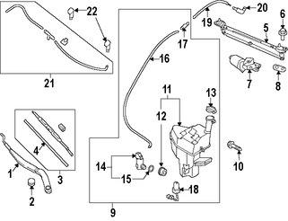 Foto de Depsito del lquido de limpia parabrisa Original para Hyundai Genesis Coupe 2013 2014 2015 2016 Marca HYUNDAI Nmero de Parte 986202M500