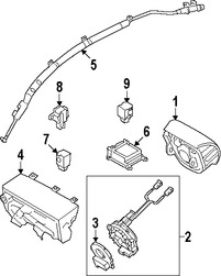 Foto de Sensor de impacto del Air Bag Original para Hyundai Genesis Coupe Marca HYUNDAI Nmero de Parte 959204H000