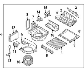 Foto de Carcasa del motor del ventilador HVAC Original para Hyundai Equus Hyundai Genesis Marca HYUNDAI Nmero de Parte 972793M000