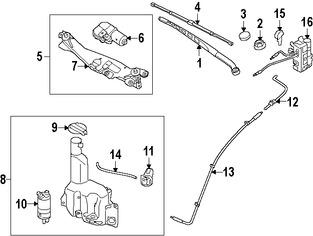 Foto de Depsito del lquido de limpia parabrisa Original para Hyundai Equus 2011 2012 2013 2014 2015 2016 Marca HYUNDAI Nmero de Parte 986113N000