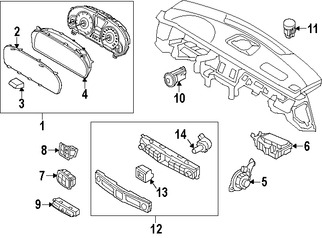 Foto de Lente de Panel de Instrumentos Original para Hyundai Equus 2014 2015 2016 Marca HYUNDAI Nmero de Parte 943603N100