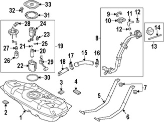 Foto de Sello del Tanque de Bomba de Combustible Original para Hyundai Veloster 2012 2013 2014 2015 2016 2017 Marca HYUNDAI Nmero de Parte 311231R500