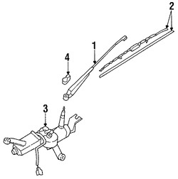 Foto de Motor Limpiaparabrisas Vidrio Trasero Original para Hyundai Excel Mitsubishi Precis Marca HYUNDAI Nmero de Parte 9870024000