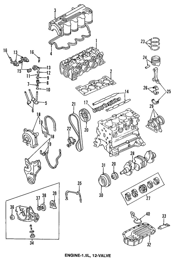 Foto de Motor Completo Original para Hyundai Accent 1995 1996 Marca HYUNDAI Nmero de Parte 2110122R11