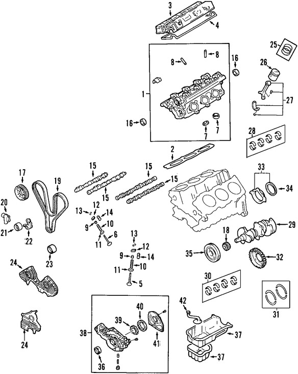 Foto de Motor Completo Original para Hyundai XG350 2002 2003 2004 2005 Marca HYUNDAI Nmero de Parte 2110139C01