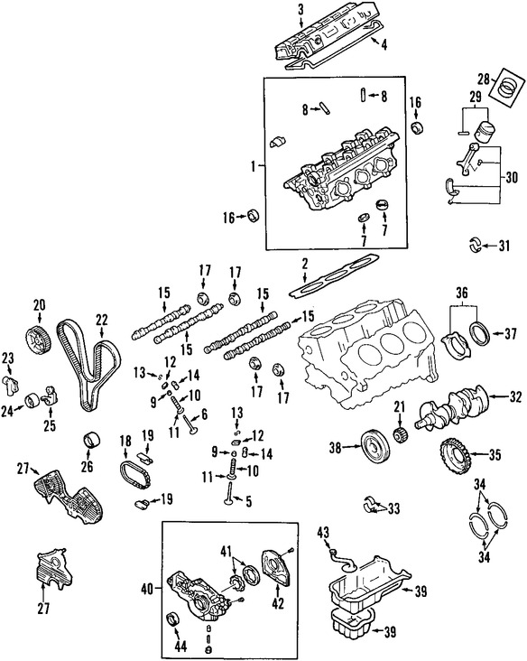 Foto de Motor Completo Original para Hyundai Santa Fe 2007 2008 2009 Marca HYUNDAI Nmero de Parte 164P13EA00