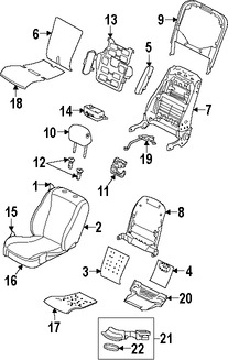 Foto de Cojin de Asiento Original para Jaguar XJ 2016 2017 Jaguar XJR 2016 2017 Marca JAGUAR Nmero de Parte C2D36795