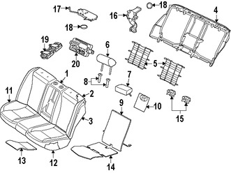 Foto de Almohadilla Calentadora de Asiento Original para Jaguar XJ Jaguar XJR Marca JAGUAR Nmero de Parte C2C40353