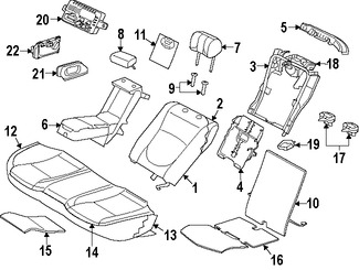 Foto de Cojin de Asiento Original para Jaguar XJ Jaguar XJR Marca JAGUAR Nmero de Parte C2C40332