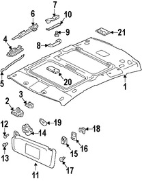 Foto de Luz de techo Original para Jaguar XJ Jaguar XJR Marca JAGUAR Nmero de Parte C2D2122VAE