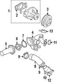 Foto de Polea de la bomba de agua del motor Original para Jaguar Marca JAGUAR Nmero de Parte AJ83874