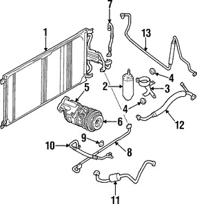 Foto de Manguera Descarga Refrigerante Aire Acondicionado Original para Jaguar XK8 Jaguar XJ8 Jaguar XJR Jaguar XKR Marca JAGUAR Nmero de Parte MJA7340AE