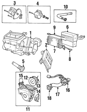 Foto de Carcasa del motor del ventilador HVAC Original para Jaguar XK8 Jaguar XKR Jaguar Vanden Plas Jaguar XJ8 Jaguar XJR Jaguar XJ6 Marca JAGUAR Nmero de Parte MJA6521AA