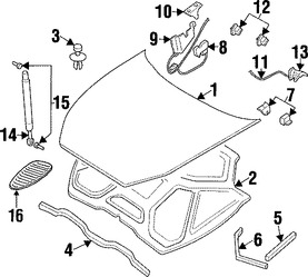 Foto de Panel de Cap Original para Jaguar XK8 Marca JAGUAR Nmero de Parte FJB3005AA