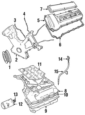 Foto de Empacadura de Crter Original para Jaguar XK8 Jaguar XKR Jaguar Vanden Plas Jaguar XJ8 Jaguar XJR Marca JAGUAR Nmero de Parte NCA1730AD