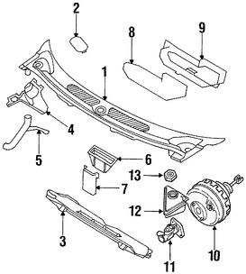 Foto de Reforzador de Frenos Original para Jaguar XK8 Jaguar XKR Jaguar XJ8 Jaguar XJR Marca JAGUAR Nmero de Parte JLM21163