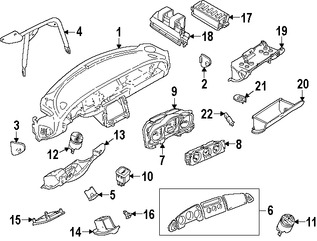 Foto de Panel de Instrumentos Original para Jaguar XK8 Jaguar XKR Marca JAGUAR Nmero de Parte LJB4310AB