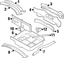 Foto de Bandeja de Piso Original para Jaguar XK8 Jaguar XKR Marca JAGUAR Nmero de Parte FJE4141AA