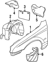 Foto de Guarda lodo Original para Jaguar S-Type 2005 2006 2007 2008 Marca JAGUAR Nmero de Parte XR853820