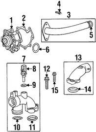 Foto de Anillo toroidal de la bomba de agua del motor Original para Jaguar X-Type Jaguar S-Type Marca JAGUAR Nmero de Parte XR85353