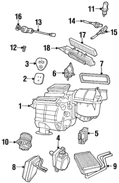 Foto de Sensor de Temperatura del Aire de la Cabina Original para Jaguar X-Type Marca JAGUAR Nmero de Parte C2S13944