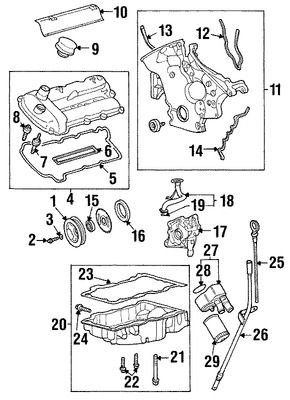 Foto de Empacadura de Crter Original para Jaguar X-Type Jaguar S-Type Marca JAGUAR Nmero de Parte C2S43270