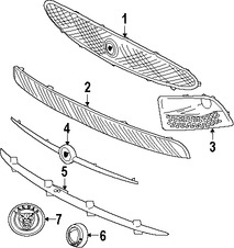 Foto de Emblema de la rejilla / parrilla Original para Jaguar XK 2007 2008 2009 Jaguar XKR 2007 2008 2009 Marca JAGUAR Nmero de Parte C2P4892