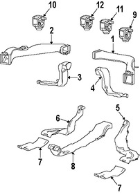 Foto de Ducto de Aire del Panel de Instrumentos Original para Jaguar XF Jaguar XFR Jaguar XFR-S Marca JAGUAR Nmero de Parte C2Z5839