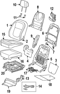 Foto de Bastidor de Respaldo de Asiento Original para Jaguar XF Jaguar XFR Jaguar XFR-S Marca JAGUAR Nmero de Parte C2Z15143