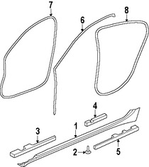 Foto de Sello de la puerta Original para Jaguar XF Jaguar XFR Jaguar XFR-S Marca JAGUAR Nmero de Parte C2Z23511