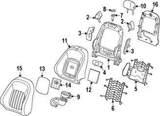 Foto de Bastidor de Respaldo de Asiento Original para Jaguar XF 2016 2017 Jaguar  2017 Marca JAGUAR Nmero de Parte T4A2446