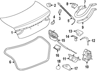 Foto de Tapa del maletero Original para Jaguar XF 2016 2017 Marca JAGUAR Nmero de Parte C2C41731