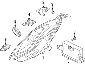 Foto de Modulo de Control de Faro de Xenon Original para Jaguar F-Type 2016 2017 Marca JAGUAR Nmero de Parte T2R21203