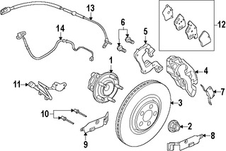 Foto de Cubierta de Polvo de Frenos Original para Jaguar F-Type 2016 2017 Marca JAGUAR Nmero de Parte T2R10743