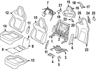 Foto de Cojin de Asiento Original para Jaguar F-Type 2014 2015 2016 2017 Marca JAGUAR Nmero de Parte C2C41644