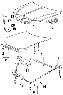 Foto de Clip del sello del capo Original para Hyundai Kia Marca KIA Nmero de Parte 864344A000