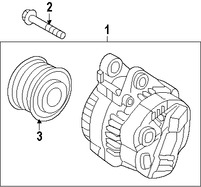 Foto de Polea del Alternador Original para Kia Hyundai Marca KIA Nmero de Parte 3732125201