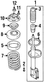 Foto de Puntal Suspensin Original para Hyundai Kia Marca KIA Nmero de Parte 546122C000