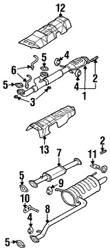 Foto de Empacadura del Conector del Tubo de Escape Original para Hyundai Kia Marca KIA Nmero de Parte 2876434150