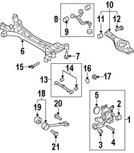 Foto de Buje De Brazo De Control Trasero Original para Hyundai Azera Hyundai Sonata Kia Amanti Marca KIA Nmero de Parte 555433K000