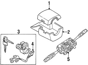 Foto de Cubierta de la Columna de Direccion Original para Kia Sportage 2001 2002 Marca KIA Nmero de Parte 0K07A6021200