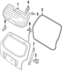 Foto de Soporte de Elevacin del Vidrio Trasero Original para Kia Sportage 2005 2006 2007 2008 2009 2010 Marca KIA Nmero de Parte 871701F110