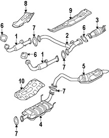 Foto de Tubo del escape Original para Kia Sorento 2007 2008 2009 Marca KIA Nmero de Parte 287503E350