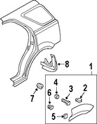 Foto de Guarda lodo Original para Kia Sorento 2007 2008 2009 Marca KIA Nmero de Parte 868413E510