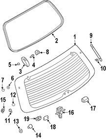 Foto de Soporte de Elevacin del Vidrio Trasero Original para Kia Sorento Marca KIA Nmero de Parte 871803E010