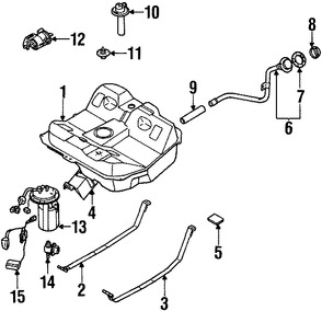 Foto de Conjunto de Bomba de Combustible y Colador Original para Kia Spectra 2000 2001 2002 2003 2004 Marca KIA Nmero de Parte 0K2DJ1335Z