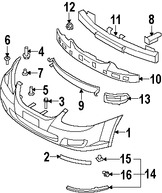 Foto de Enganche de cubierta de parachoques Original para Kia Spectra Kia Spectra5 Marca KIA Nmero de Parte 865922F000