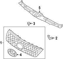 Foto de Molde de rejilla Original para Kia Spectra 2007 2008 2009 Kia Spectra5 2007 2008 2009 Marca KIA Nmero de Parte 863612F500