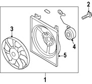 Foto de Ventilador del Condesador del Aire Acondicionado Original para Kia Spectra Kia Spectra5 Marca KIA Nmero de Parte 977302F000